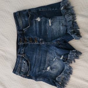 Grace & Lace Button Fly Denim Shorts